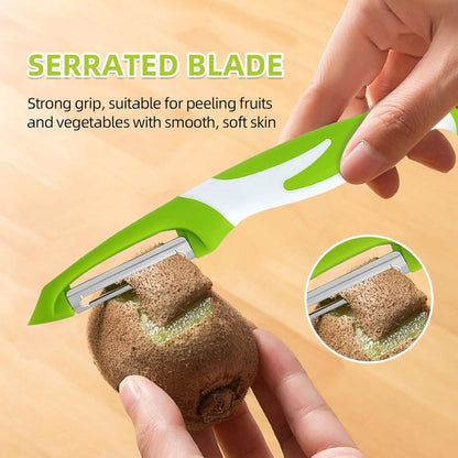 Razor-Sharp 4 In 1 Veggie Peelers For Kitchen Potato Peeler,2PCS I&Y Peeler For Peeling-Slicing-Shredding-Julienning-Excising,Vegetable Peeler With Rotary Stainless Blade& Non-Slip Handle