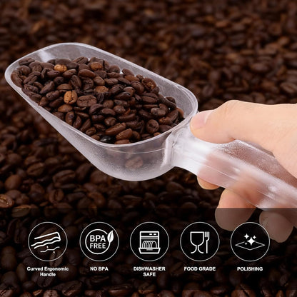 Plastic ice scoop for freezer - 12oz ice scoop BPA-FREE polycarbonate scoop with ergonomic handle, ideal for ice maker,ice cube, ice bucket, coffee beans, popcorn,ice cream, dishwasher safe (1 Pack)M