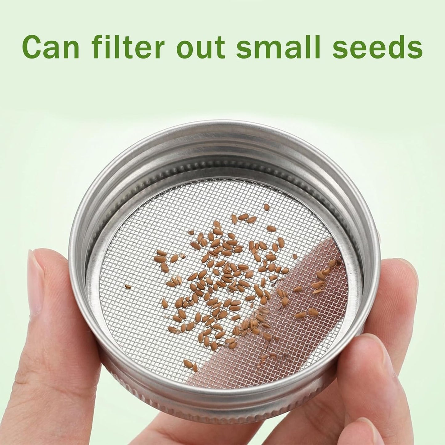 12 Pcs Sprouting Lids for Mason Jars 70mm Regular Mouth, Stainless Steel Screen Filter Strainer Lid Bean Sprout Sieve Mesh Lids for Bean, Alfalfa, Broccoli