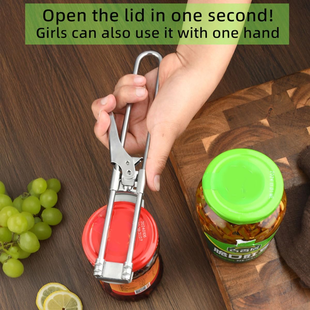 Jar Openers,Adjustable Multifunctional Stainless Steel Can Opener,Stainless Steel Can Opener Bottle Jar Lid Gripper Household Kitchen Tool, Manual Jar Bottle Opener Kitchen Accessories