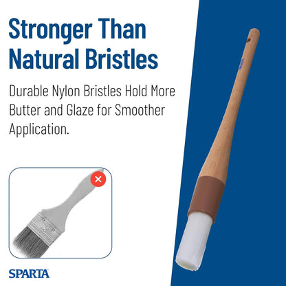 SPARTA 4039700 Nylon Wide Brush, Flat With Nylon Bristles, 2 Inches, Brown