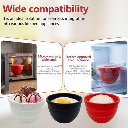 Silicone Bowl Liner for KitchenAid Mixer 4.5/5QT, Collapsible Mixing Bowl Insert with Airtight Lid, Food Grade Silicone KitchenAid Stand Mixer Bowl Liner, Heat Resistant, Dishwasher Safe, 1 (Black)