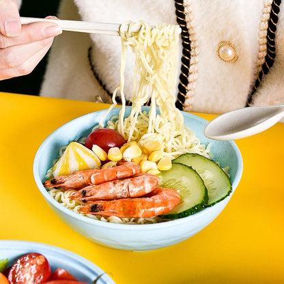 Microwave Ramen Bowl,Microwave Ramen Cooker with Lid,Plastic Mixing Salad Pasta Fruit Rice Cereal Instant Noodles Soup Maker Plate Bowls Set Kitchen College Dorm Room Essentials,Purple