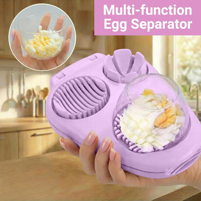 3-in-1 Heavy Duty Egg Slicer, Stainless Steel Blades with Multiple Cutting Modes for Hard Boiled Eggs, Mushrooms, Strawberry, Multifunctional Kitchen Tool, Send Goods from Local Warehouse
