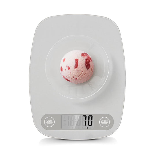 Food Scale Kitchen-Scale 11lb/5kg Food Scale for Kitchen Stainless Steel LCD Display Tare Function (g/oz/ml) for Meal Prep Coffee (Batteries Included)