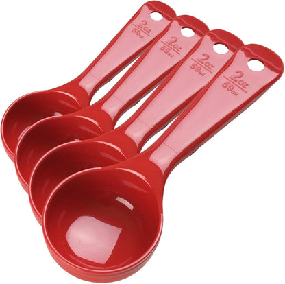 Carlisle FoodService Products 492104 Measure Miser Solid Measuring Spoon with Short Handle, 1 Ounce, Yellow
