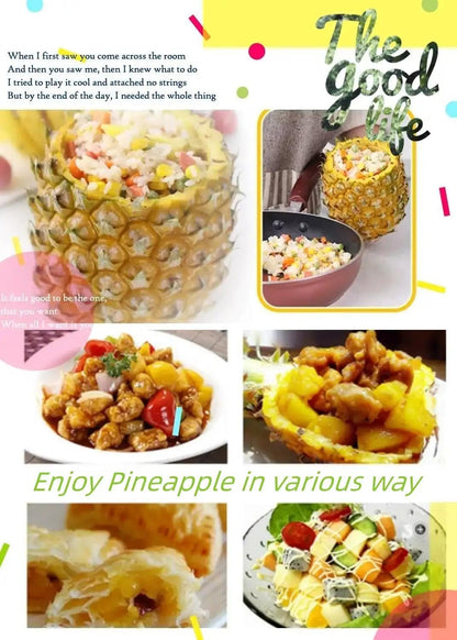 Pineapple Corer and Slicer Tool, Premium Pineapple Cutter and Corer, Stainless Steel Pineapple Peeler- [Reinforced sharp blades -Upgraded material-Easy to Use/Clean]- Easy Core remover Kitchen Tool