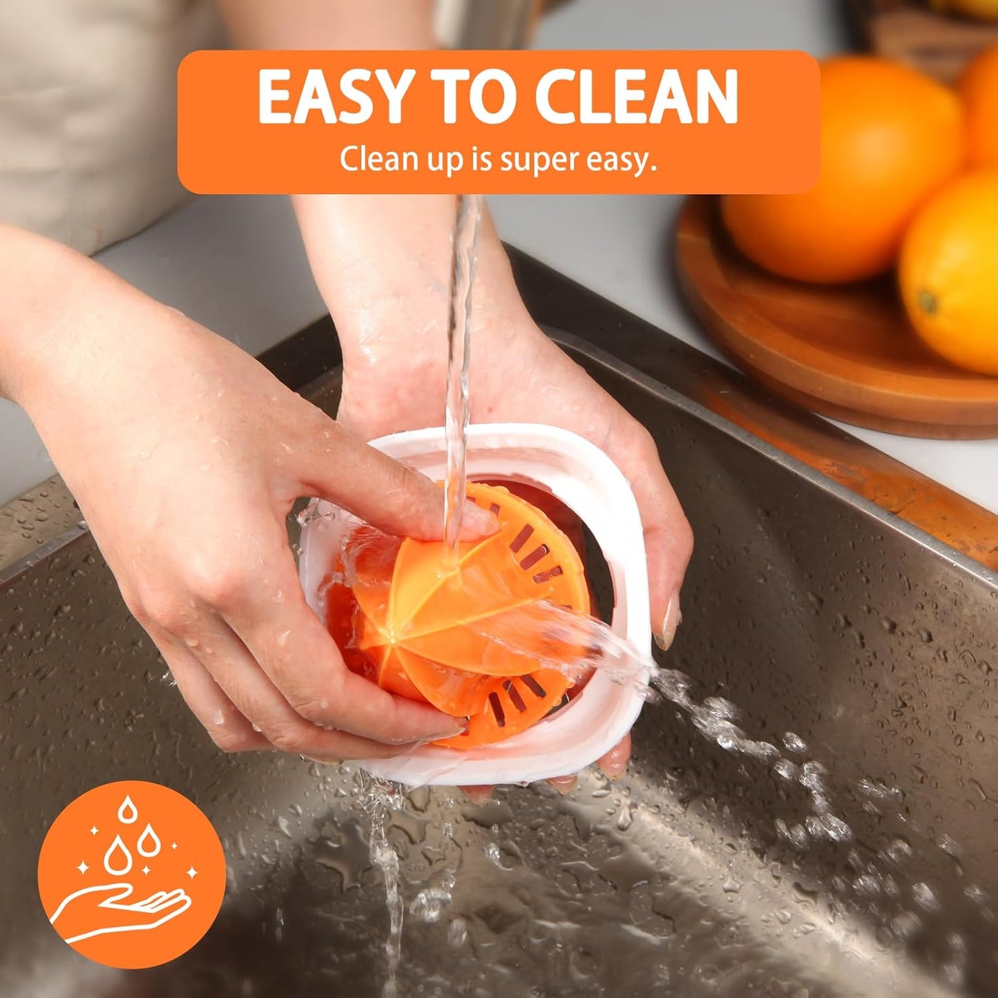 Citrus Juicer Manual Juicer, Multifunctional Hand Juicer, Lemon Lime Squeezer, 20-Ounce Capacity Orange Juicer (White, Basic)