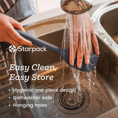 Starpack 'Scrape and Stir' Silicone Rubber Spatula Set (4-Piece) - LFGB Non Toxic, 600°F Heat Resistant, BPA-Free, One-Piece Kitchen Baking Spatulas - Dishwasher Safe for Nonstick Cookware Earthy Pink