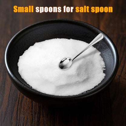 8Pcs Tiny Stainless Steel Spoons for Spices Jars, 2.9 Inch Mini Condiment Spoons, Silverware for Spice, Salt, Seasoning, Honey, Sugar