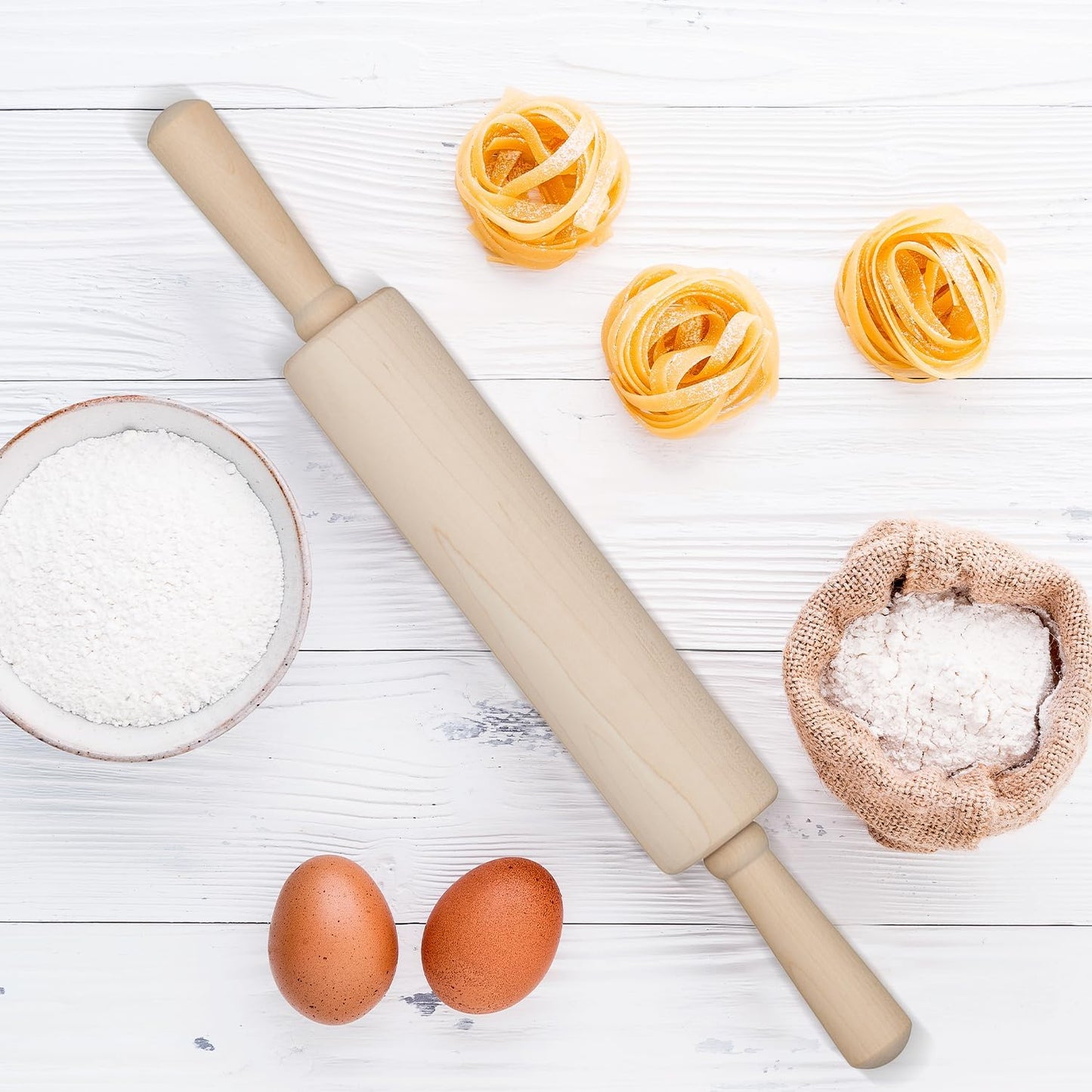 Mrs. Anderson’s Baking Rolling Pin Rings, Non-Stick Silicone, Set of 4 Ring Depths