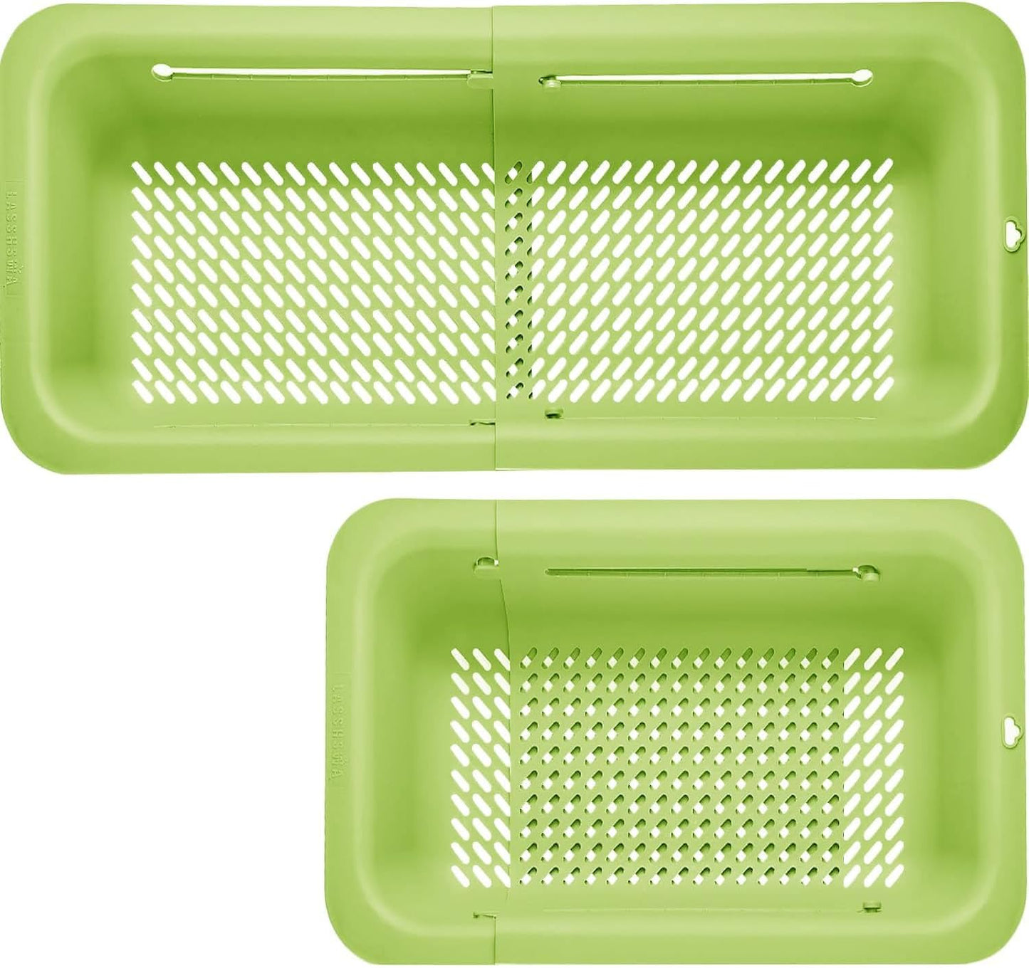 LASSHSWA Collapsible Colander for Kitchen, Over the Sink Strainer Basket for Kitchen, Fruit Pasta Food Strainer Expandable Plastic Colander BPA Free (Black)
