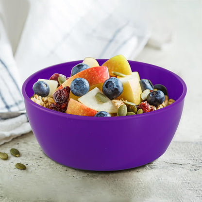 4-Piece Classic Plastic Prep Bowls with Lids, Nesting Plastic Small Mixing Bowl Set for Mixing, Baking, Prepping, Cooking and Serving Food, Microwave and Dishwasher Safe
