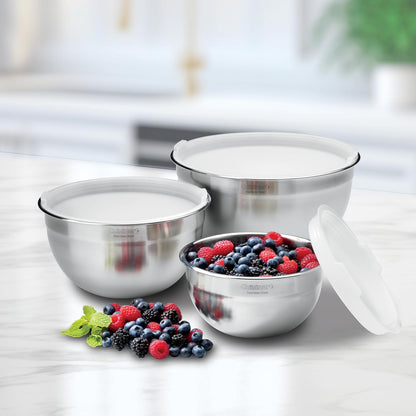 Cuisinart Mixing Bowl Set, Stainless Steel, 3-Piece, CTG-00-SMB