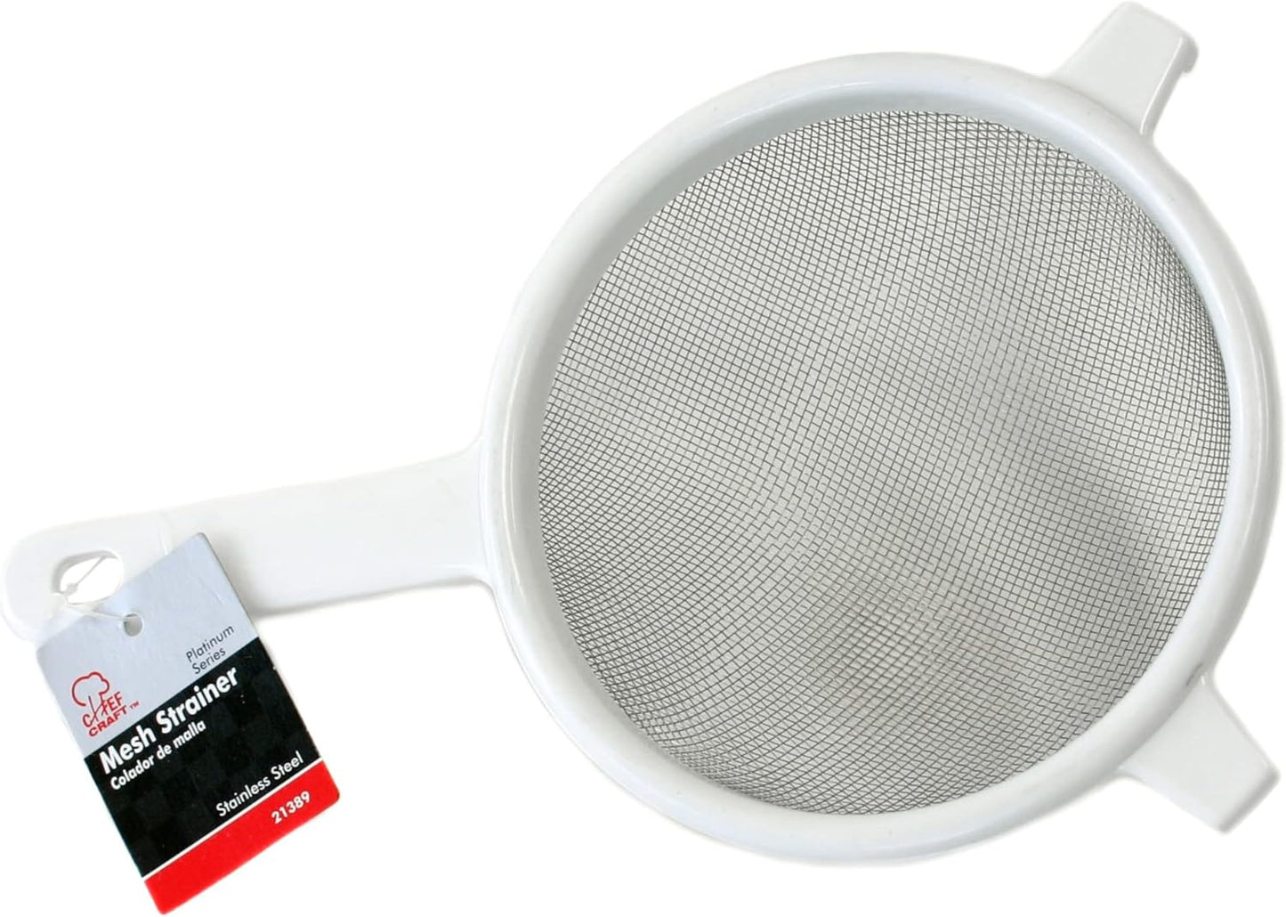 Chef Craft Classic Stainless Steel Mesh Strainer, 6 inch, White