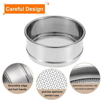 PATIKIL 150 Mesh Lab Sieve, 4" Diameter Test Sieve 304 Stainless Steel Wire Cloth (0.1mm) for Industrial Laboratory