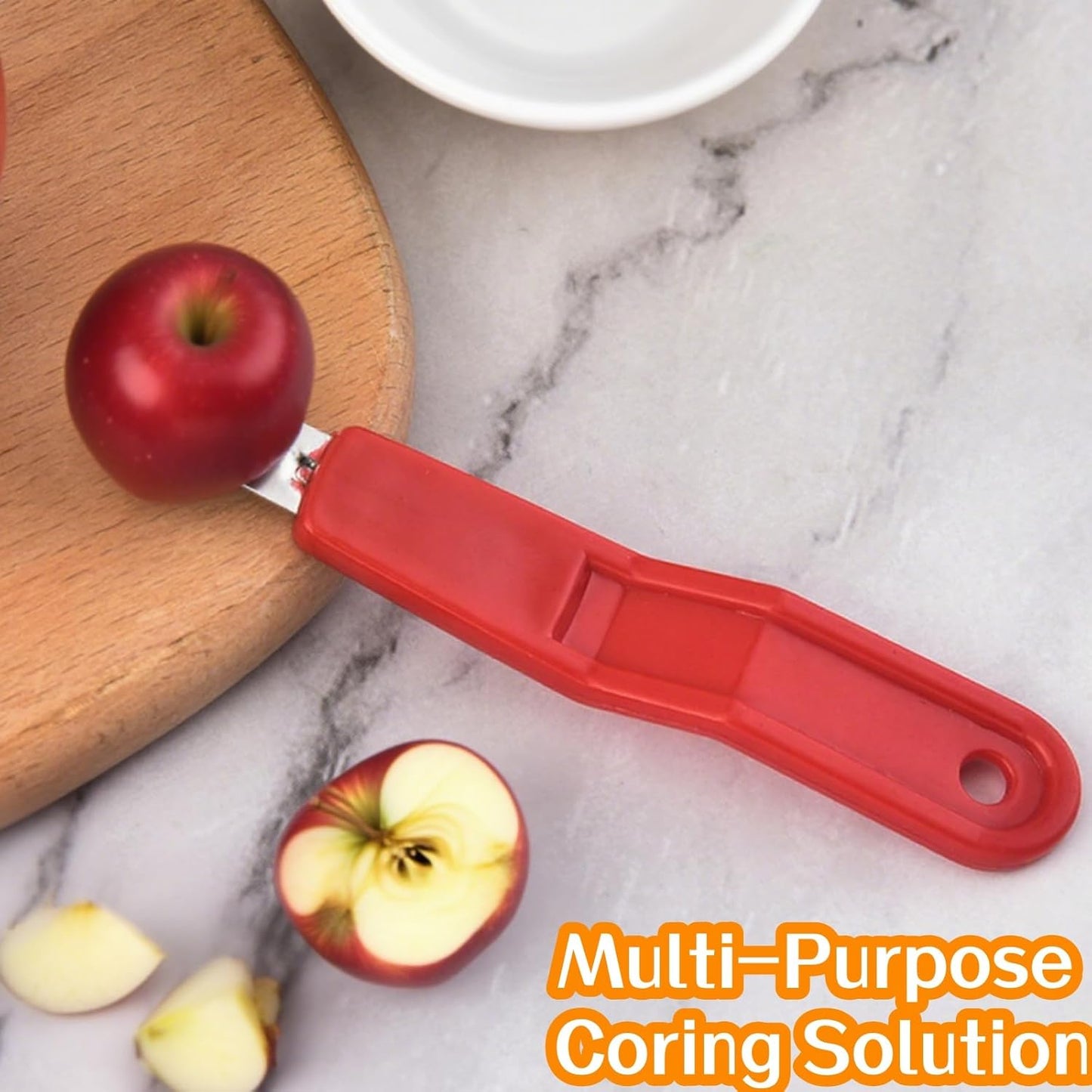 4Pcs Tomato Corer Tool Sturdy Strawberry Corer Tool for Fresh Fruits Vegetables Easy Use with Non-Slip Grip Red
