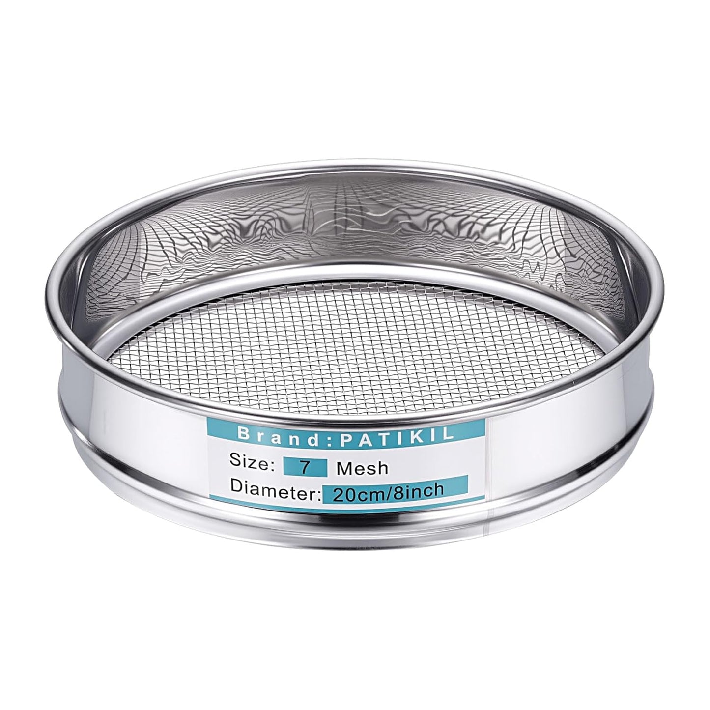 PATIKIL 325 Mesh(0.045mm) Lab Sieve, 3.9"(10cm) Diameter Sifting Screen 304 Stainless Steel Wire Cloth Fine Mesh Sieve for Industrial Laboratory Home Soil Sifter Dry Sift Screens Hash - Colors A