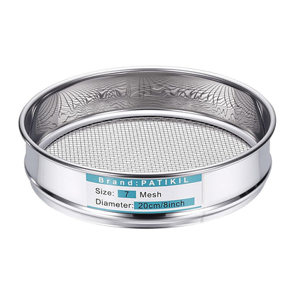 PATIKIL 325 Mesh(0.045mm) Lab Sieve, 3.9"(10cm) Diameter Sifting Screen 304 Stainless Steel Wire Cloth Fine Mesh Sieve for Industrial Laboratory Home Soil Sifter Dry Sift Screens Hash - Colors A