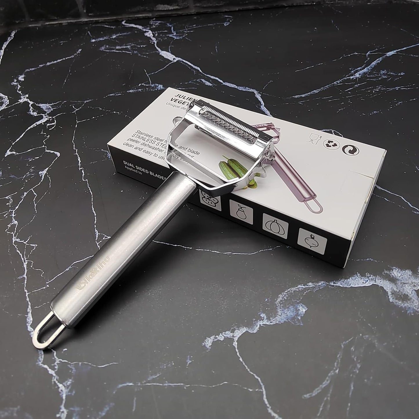 Vegetable Peeler, Julienne Peeler, Double-Sided Blade Fruit Peeler, Vegetable and Fruit Slicer, Potato Peelers, Y-Shaped Stainless Steel Peeler