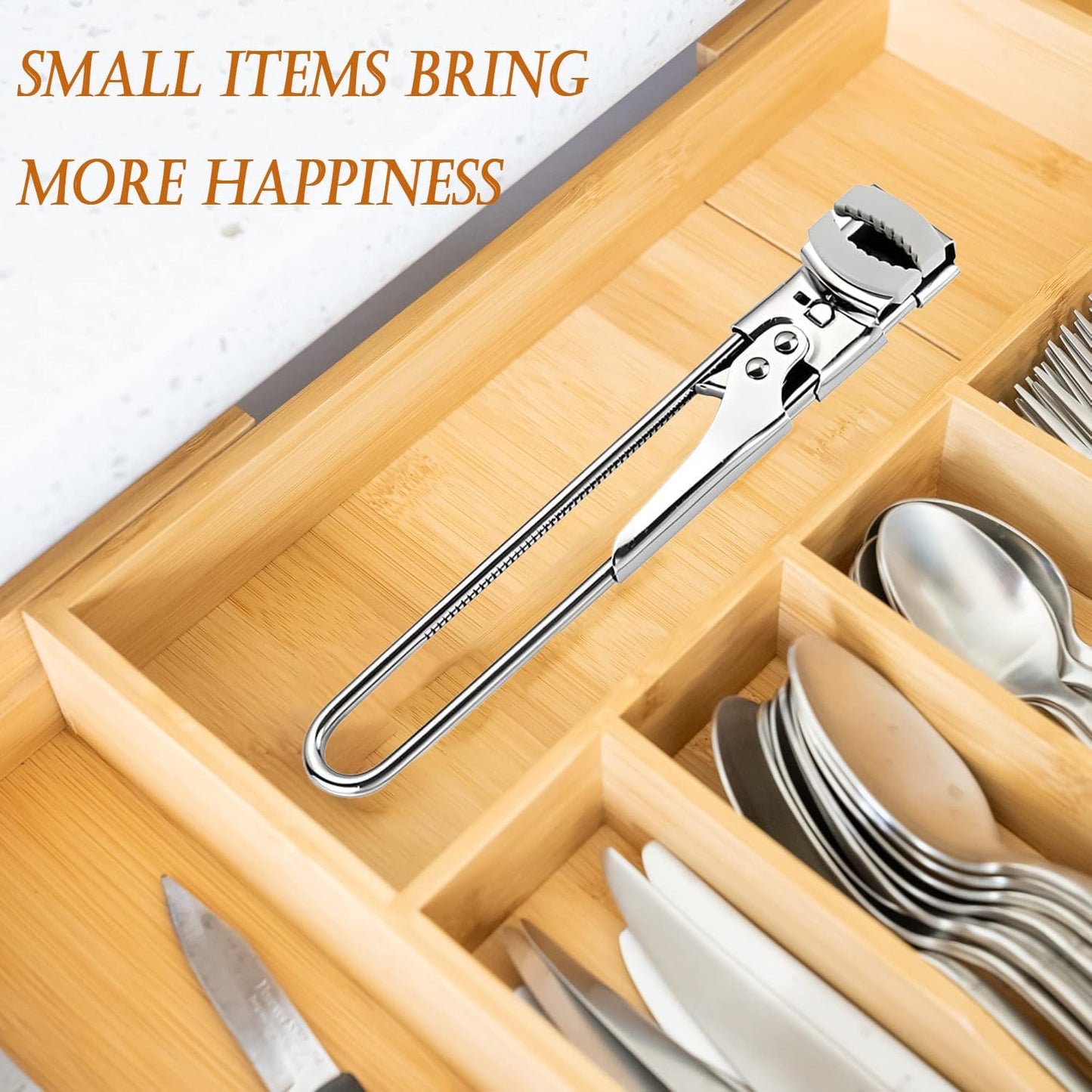 2026 New Kitchen Gadget Accessories, Adjustable Stainless Steel Jar Opener - Easy Grip for Weak Hands, Seniors, Men, Kids, Multifunctional Stainless Steel Can Opener