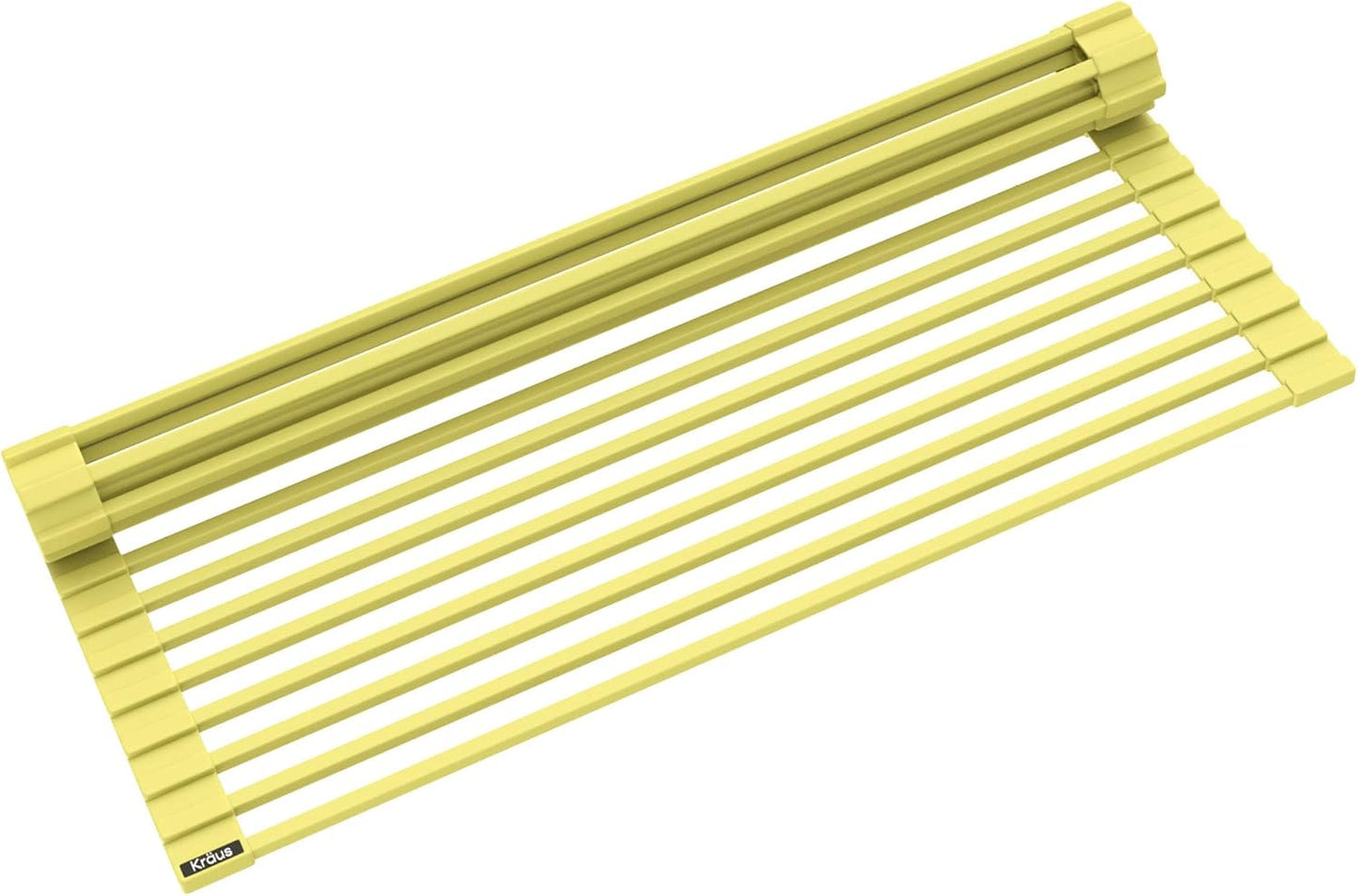 Kraus Multipurpose Workstation Sink Roll-Up Dish Drying Rack, Colander and Trivet in Yellow, KRM-11YL