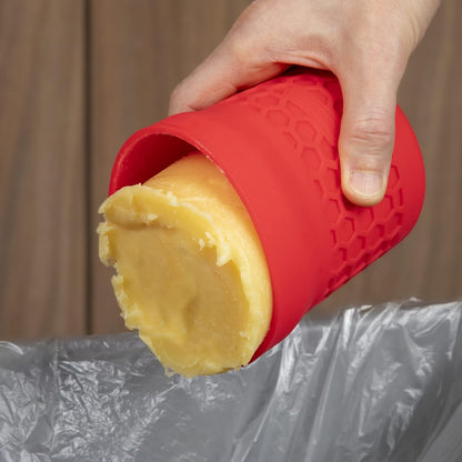 Prep Solutions Heat-Resistant Silicone Grease Strainer & Keeper - 2 Cup Capacity, Red