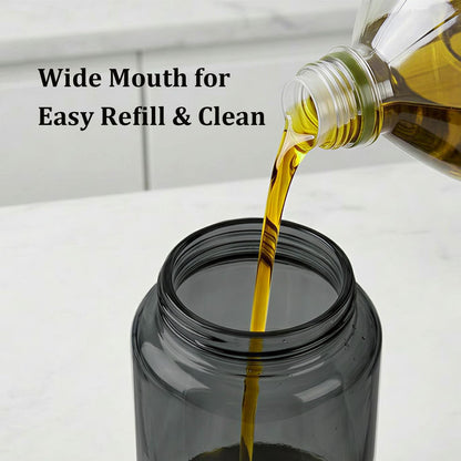 Aelga Olive Oil Dispenser - 14 OZ Glass Oil and Vinegar Dispenser Bottles Set for Kitchen No Drip-Set of 2