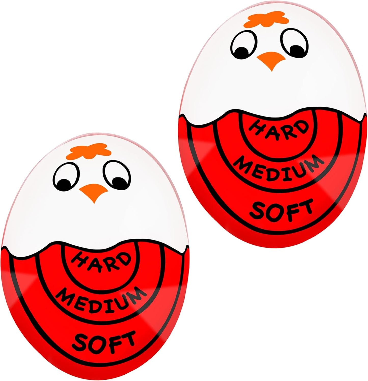 Eggssentials Red Egg Timer That Goes in Water – Egg Timer for Hard Boiled Eggs and Soft Boiled Eggs, Red Color Fades for Accurate Doneness.