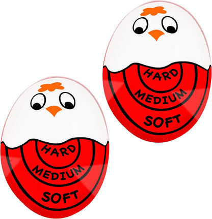 Eggssentials Red Egg Timer That Goes in Water – Egg Timer for Hard Boiled Eggs and Soft Boiled Eggs, Red Color Fades for Accurate Doneness.