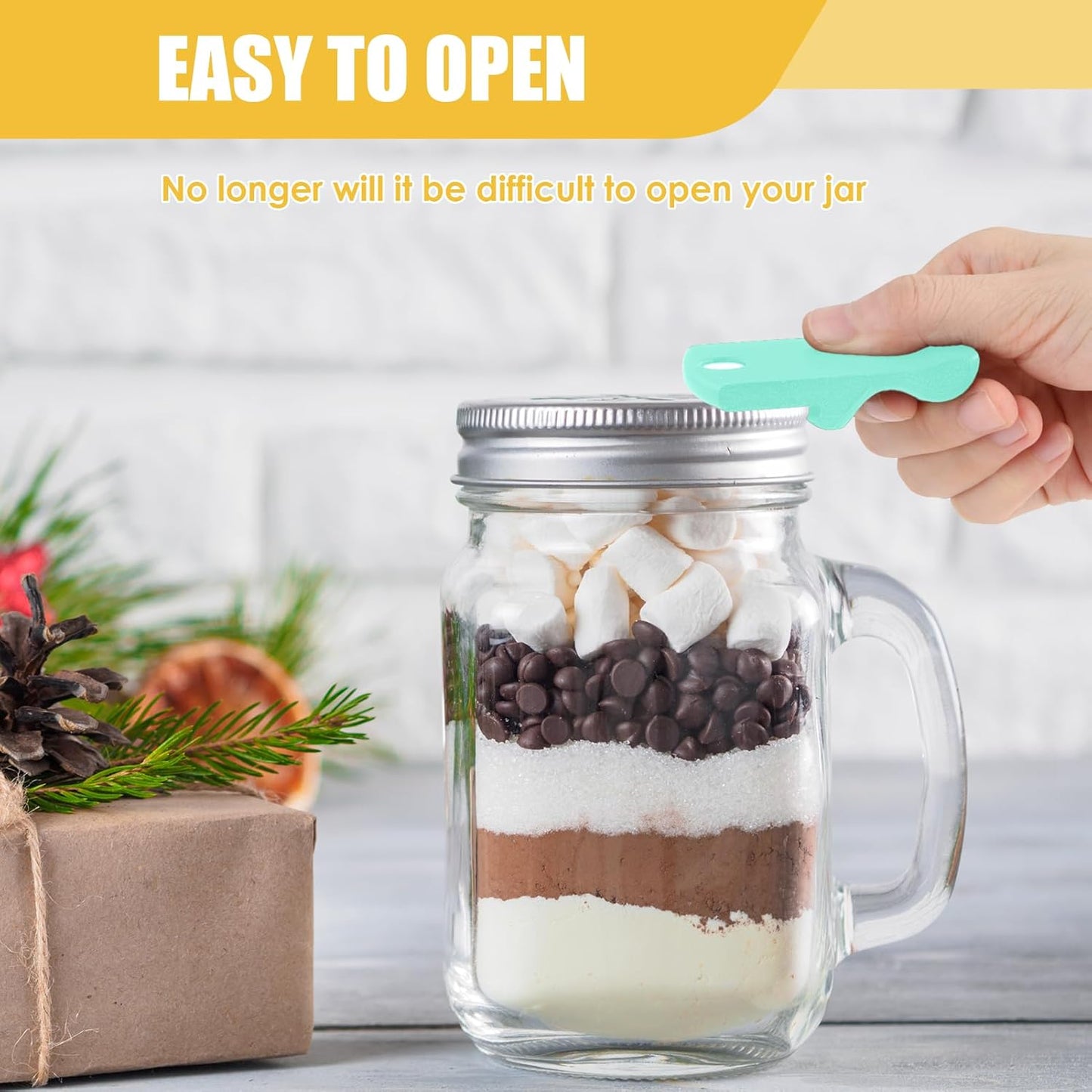 2PC Mason Jar Opener Set, Multifunctional Lid Opener for Regular & Wide - Mouth Canning Jars, Effortless Twist Tool for Tight Lids, Ideal for Kitchen, RV & Camping, Durable & Easy to Use (Black)