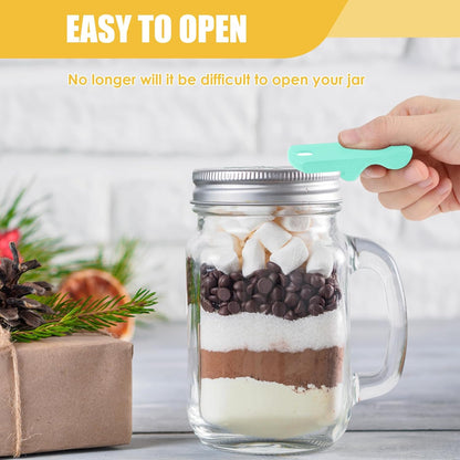 2PC Mason Jar Opener Set, Multifunctional Lid Opener for Regular & Wide - Mouth Canning Jars, Effortless Twist Tool for Tight Lids, Ideal for Kitchen, RV & Camping, Durable & Easy to Use (Black)