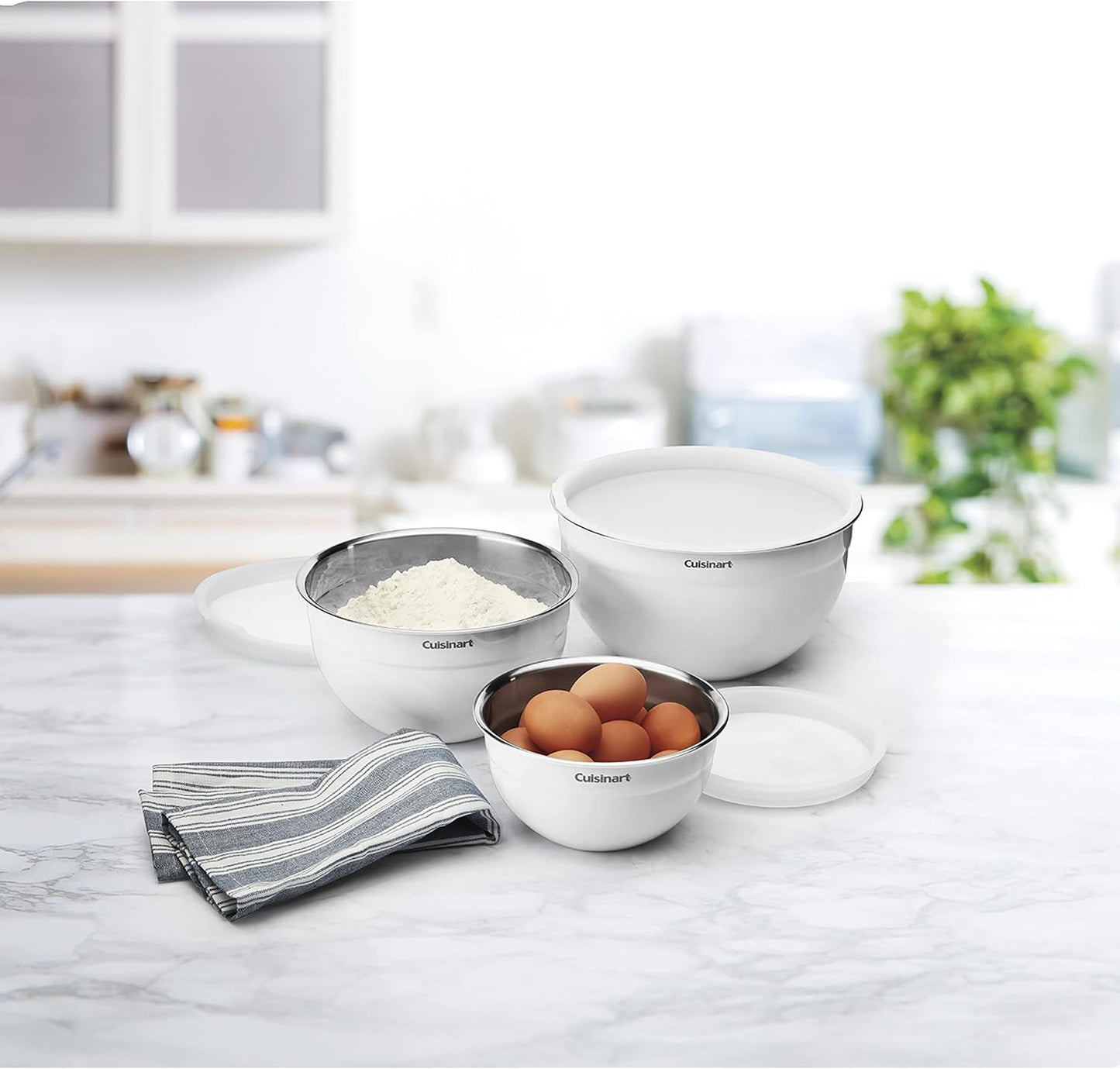 Cuisinart Mixing Bowl Set, Stainless Steel, 3-Piece, CTG-00-SMB