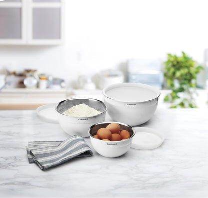 Cuisinart Mixing Bowl Set, Stainless Steel, 3-Piece, CTG-00-SMB