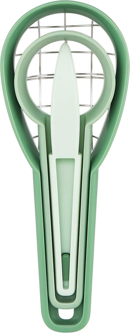 Avocado Slicer Tools 3 PCS,Avocado Slicer Tool, Cutter, Knife, Peeler, Pitter, Cuber, Dice Good for Salads, Guacamole, or Smoothie Dishwasher Safe