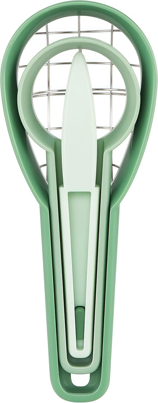 Avocado Slicer Tools 3 PCS,Avocado Slicer Tool, Cutter, Knife, Peeler, Pitter, Cuber, Dice Good for Salads, Guacamole, or Smoothie Dishwasher Safe