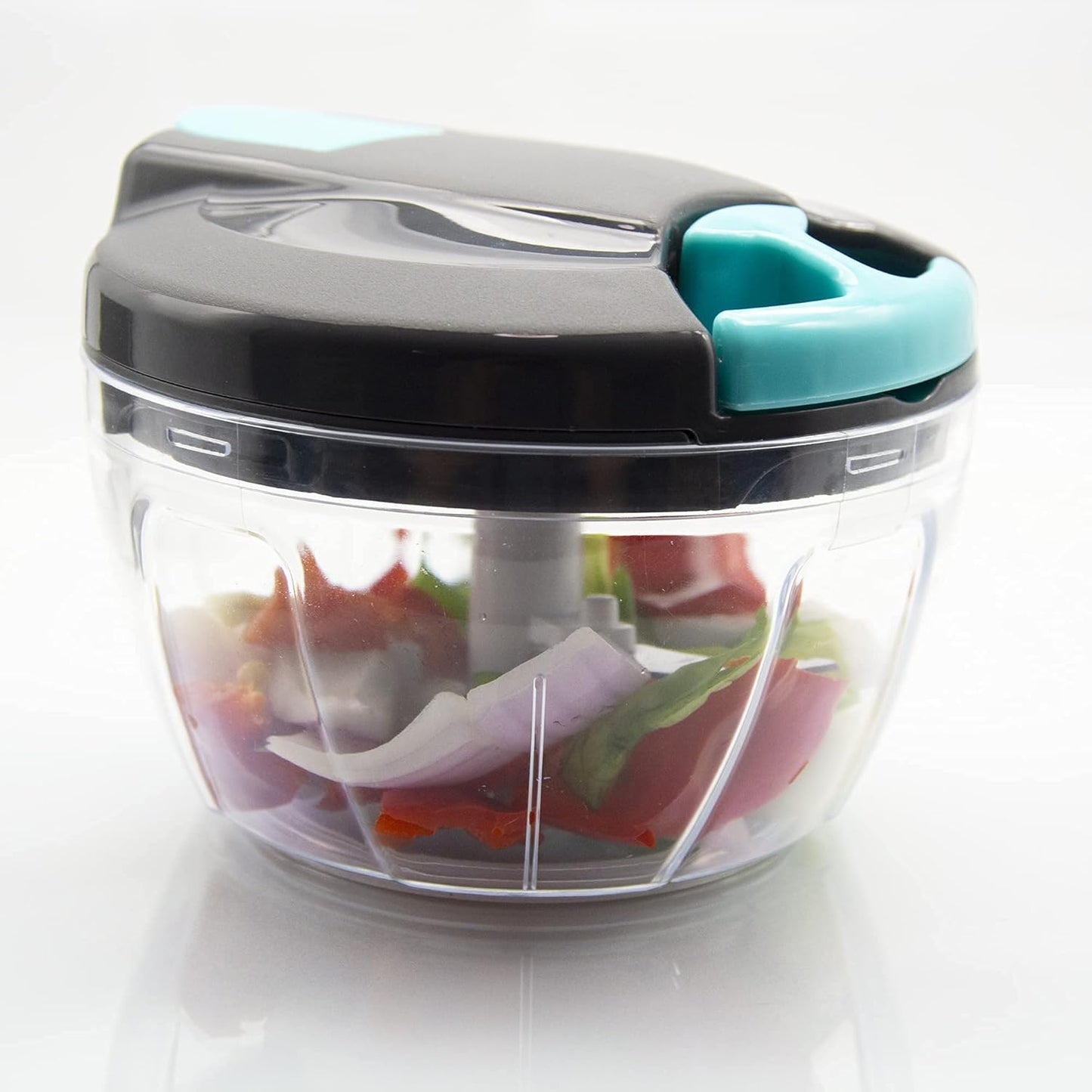 Multi-Function Manual Food Chopper & Processors with Handle and Cover,Vegetable Chopper Shredder,Garlic Press,Suitable for Onions Garlic Peppers Carrots Gingers Fruits,Ideal Gift for Kitchen(Green)