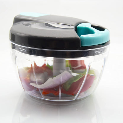 Multi-Function Manual Food Chopper & Processors with Handle and Cover,Vegetable Chopper Shredder,Garlic Press,Suitable for Onions Garlic Peppers Carrots Gingers Fruits,Ideal Gift for Kitchen(Green)
