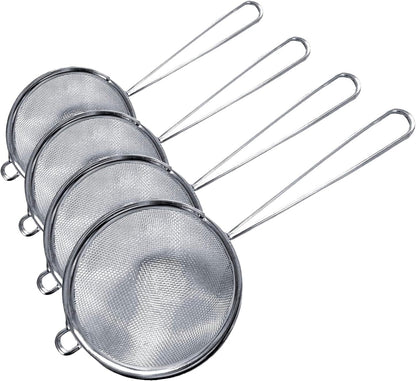 Cuisinox Fine Mesh Strainer, Stainless Steel with Handle, 3" x 8"