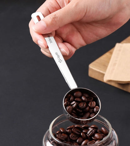 Ugotit Coffee Scoop for Ground Coffee, Long Handle Measuring Spoon for Protein Powder, Baking, 2 Tablespoon 18/8 Stainless Steel Coffee Scoop,Hanging Hole