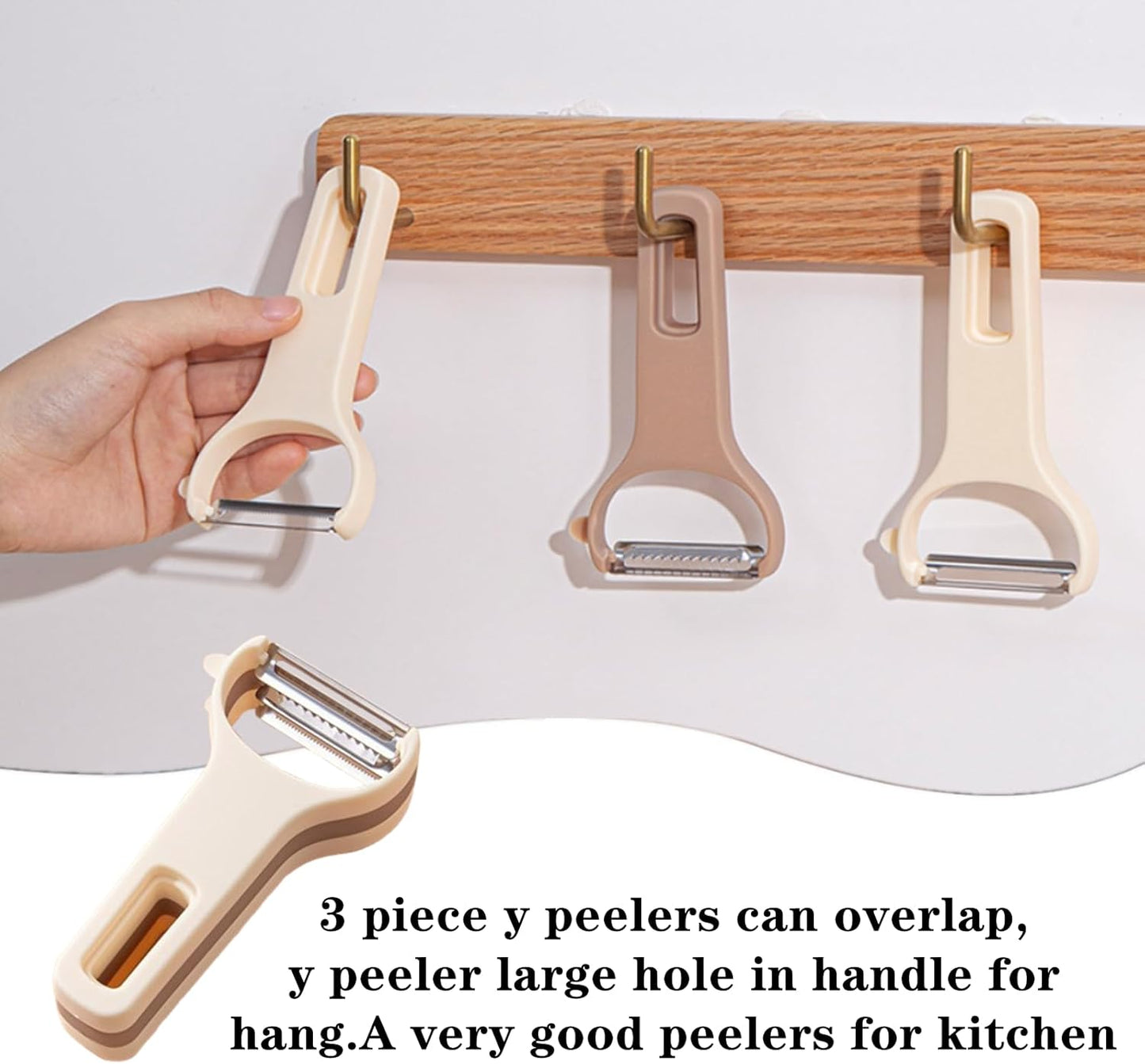 3 Pcs Julienne Peeler Creative Plastic Y Peelers for Kitchen Tool, Veggie, Potato, Tomato, Fruit