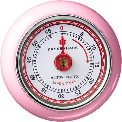 Zassenhaus Magnetic Retro 60 Minute Kitchen Timer, 2.75-Inch, Teal