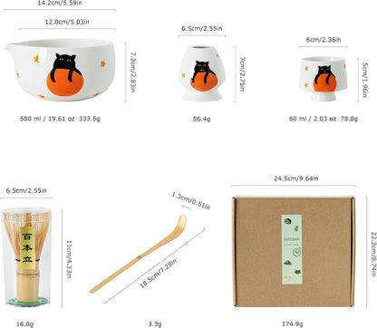 Matcha Whisk Set, Cute Strawberry Matcha Bowl Set with 2 Cups, Bamboo Whisk, Scoop & Holder, Matcha Kit Gift for Tea Lovers and Tea Ceremony, Birthday, Anniversary