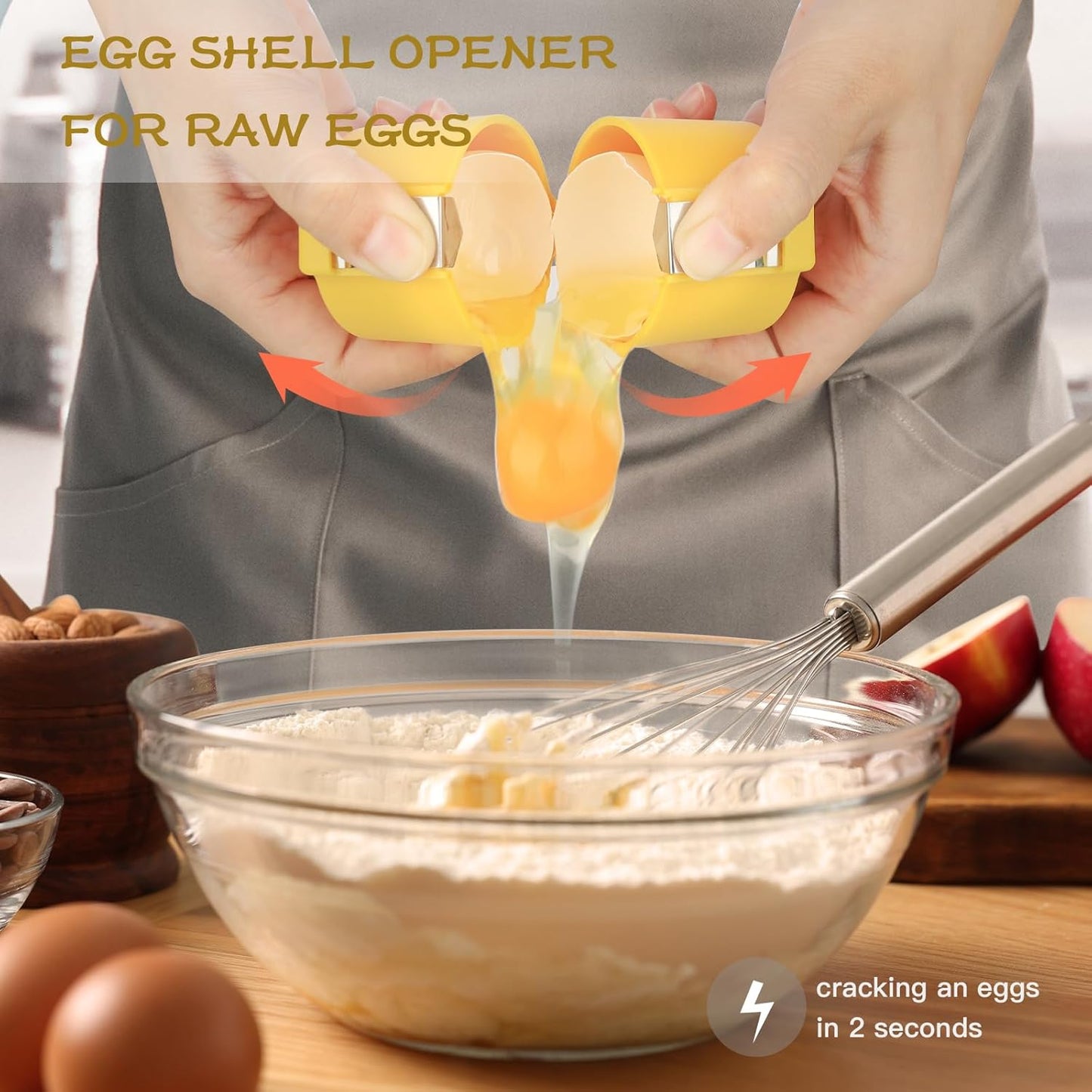 Egg shell opener, Eggshell opener, Egg Clip for Raw Eggs, Egg Peeler for Hard-boiled eggs, Home kitchen Gadgets to Quickly Cut Eggshells