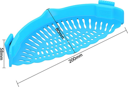 Silicone Pasta Strainer Insert - Clip On for Pots & Pans - Easy Pasta Draining