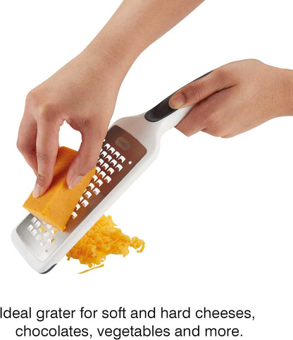 Zyliss All Cheese Acid Etched Rotary Grater with Fine and Coarse Drums, 1-Pack, White
