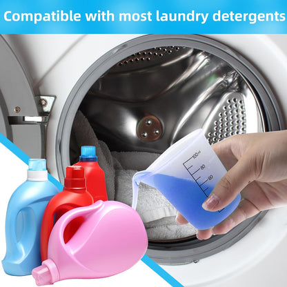 4 Pack Reusable Silicone Measuring Cups,100ml Laundry Detergent Dispenser,Liquid Measuring Cups for Laundry Room,Bathroom,Dormitory,DIY,Art & Craft