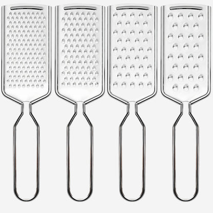 4 PCS Cheese Grater,Stainless Steel Cheese Shredder,Lemon Vegetable Slicer Food Shredde for Kitchen Gadgets(4-sided)