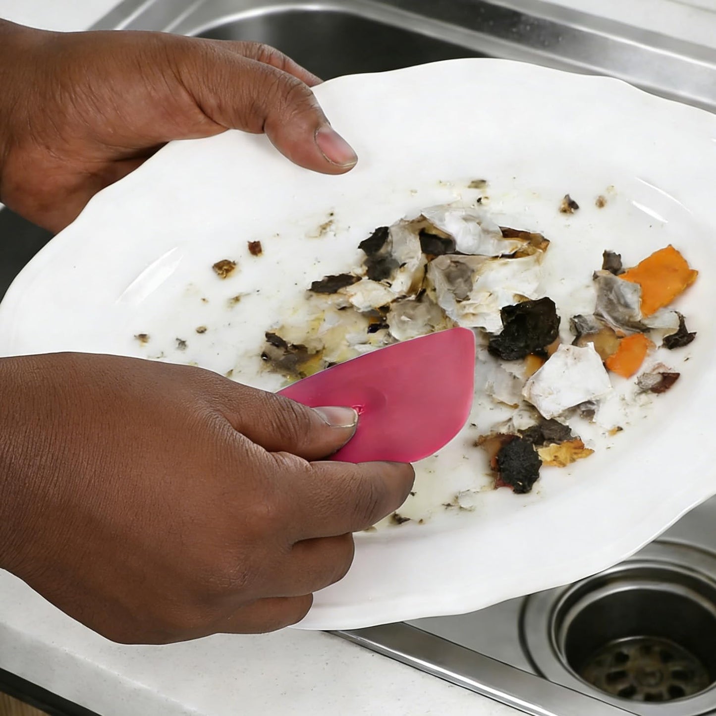 Professional Food Scraper Pan Scraper, Sturdy Grill Pan Cleaning Scraper, Multi-Use Food Scrapper for Kitchen & Grilling
