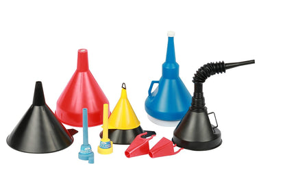 Funnel King 32850 10-Piece Funnel Assortment, Every Size You Need, Perfect for Garage/Shop